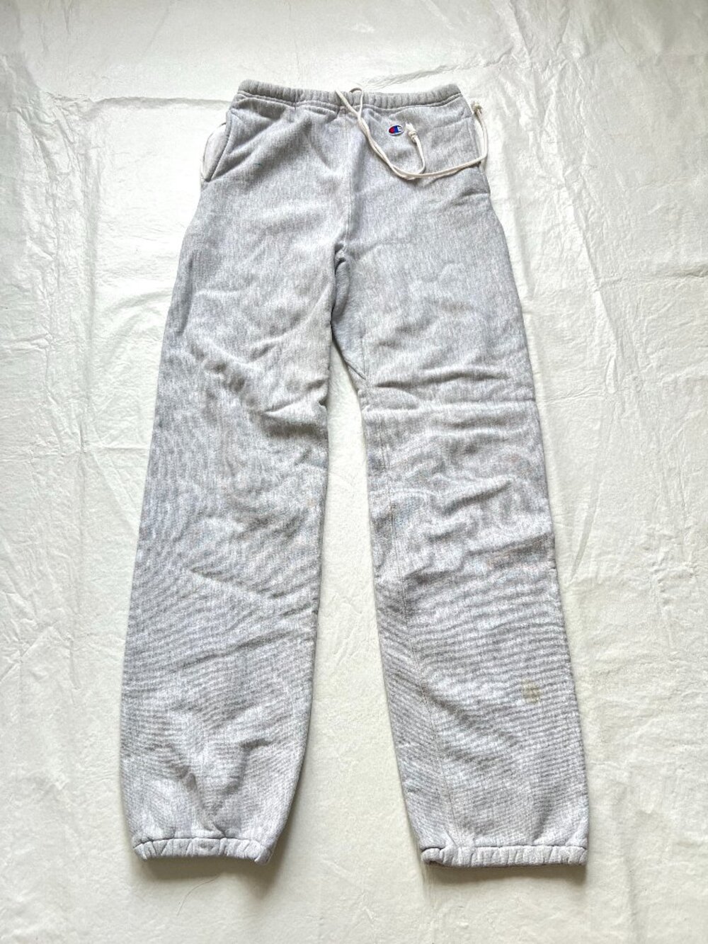 Champion Reverse Weave Sweatpants mens Medium gray drawstring warm up USA made